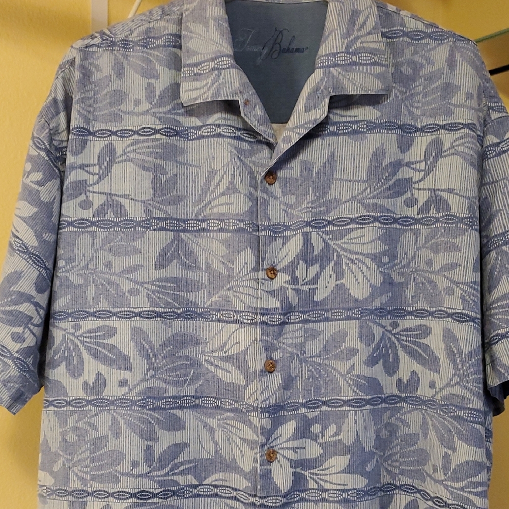 Tommy Bahama Blue Leaf Print Shirt